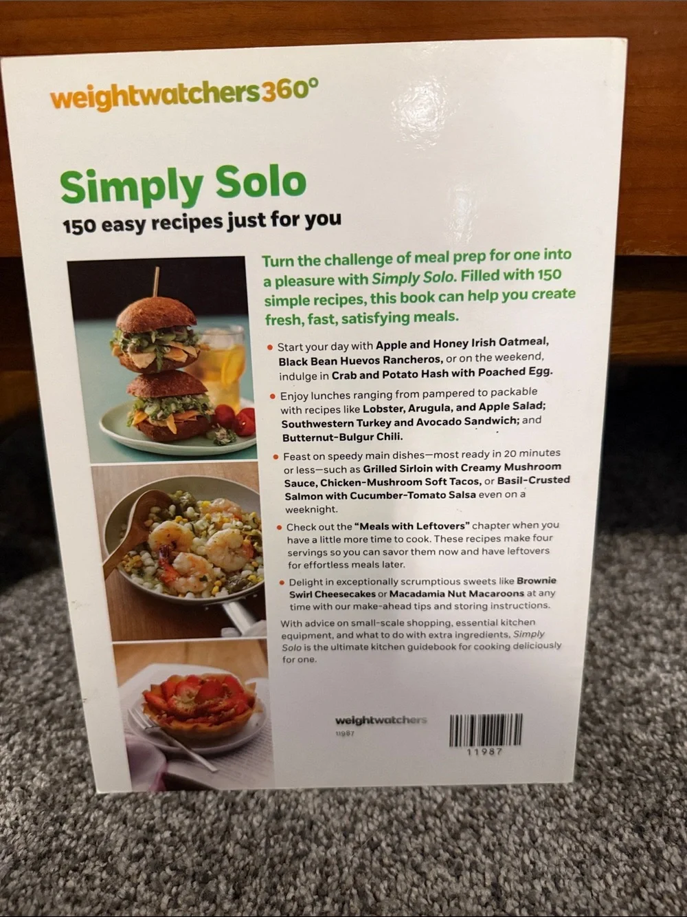Weight Watchers Simply Solo Cookbook - Green & Yellow Cover